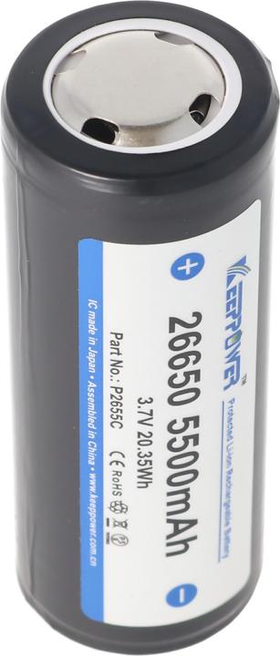 Actual product image Keeppower Battery 26650, PCB protected (1 pcs., 26650, 5500 mAh)