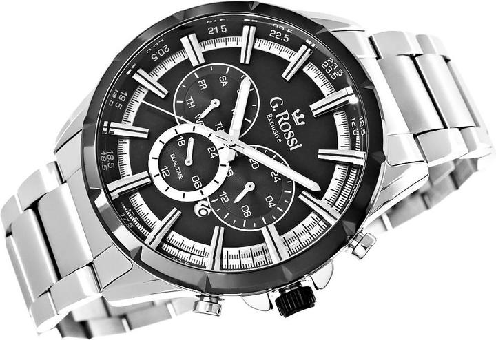 Produktbild Gino Rossi G.Rossi Dual Time Herrenuhr E13605B-1C1