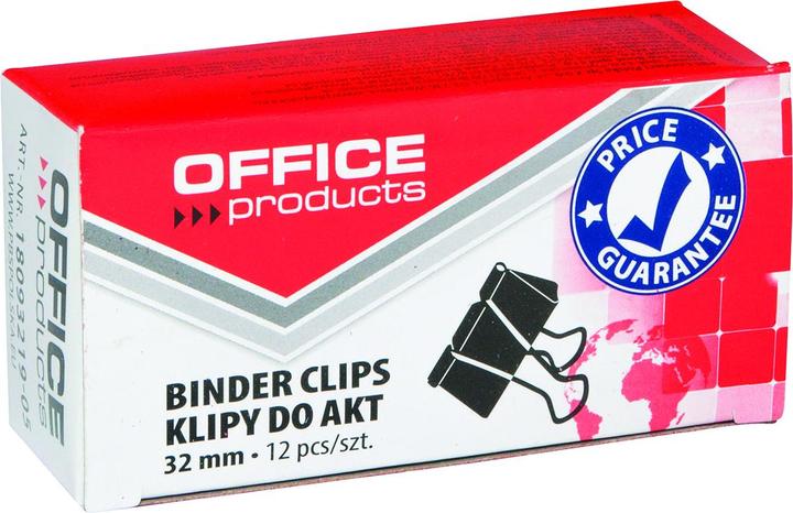 Immagine prodotto Office Products Graffette con chiusura a molla, 32 mm, 12 pezzi, nero (12 x)