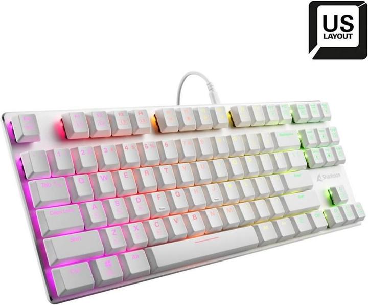Produktbild Sharkoon purewriter tkl rgb gaming-tastatur (US, Kabelgebunden)
