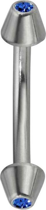 Actual product image Bijouteria Eyebrow Pin (Surgical steel 316L, Crystal)