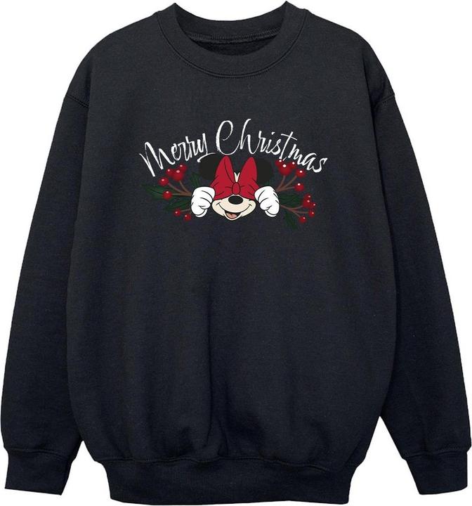 Disney Minnie Mouse Christmas Holly Sweatshirt Jungen