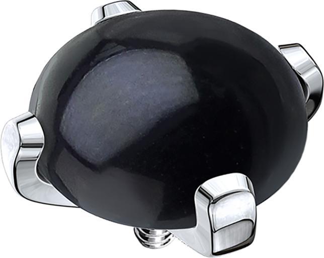 Star Piercing Dermal Anchor Kuppel mit Achat Stein (ohne Messing, Chirurgenstahl 316L, Mineralisch)