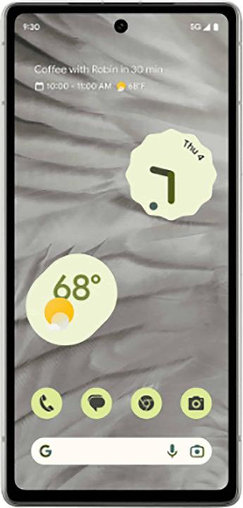 Produktbild Google Pixel 7a (128 GB, Snow, 6.10", SIM + eSIM, 64 Mpx, 5G)