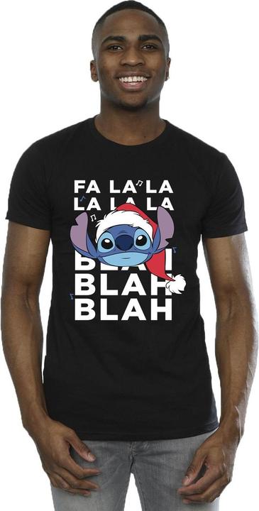 Actual product image Disney Mens Lilo And Stitch Christmas Blah Blah Blah T-Shirt (XXL)