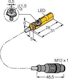Turk TURCK BIM-UNT-AP6X-0.3-RS4 Magnetfeldsensor, für Pneumatikzylinder BIMUNTAP6X03RS4