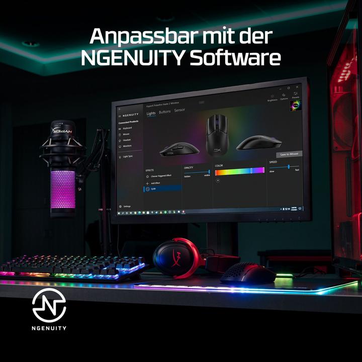 Immagine prodotto HyperX Pulsefire Haste 2 (Senza fili, Cablato)