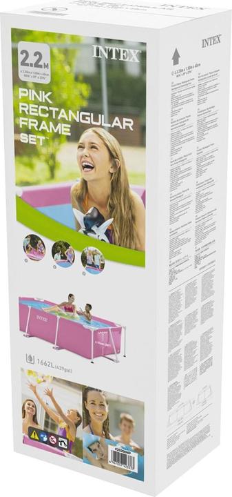 Produktbild Intex Rahmen Pool Rechteckig Rosa 220X150X60 Cm (220 x 150 x 60 cm)