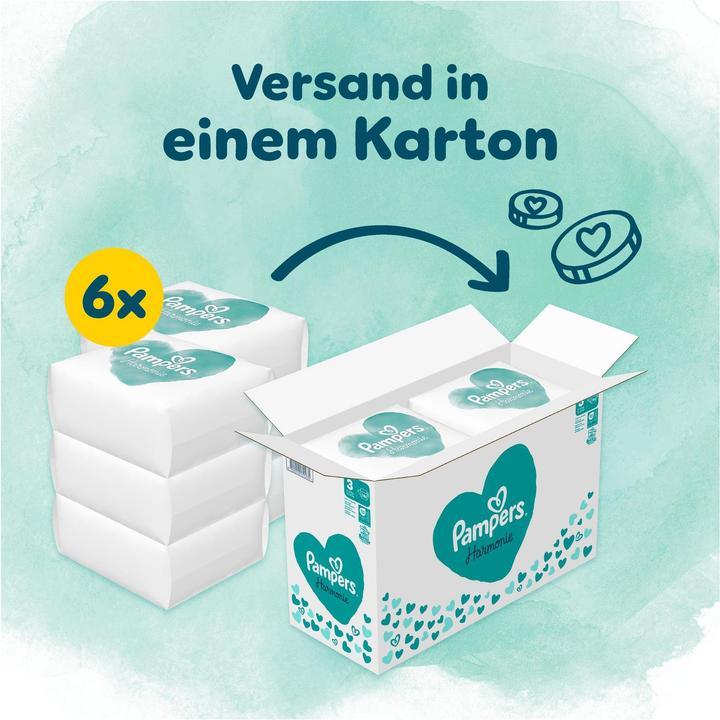 Image du produit Pampers Harmonie (Taille 3, Pack mensuel, 186 pièce(s))