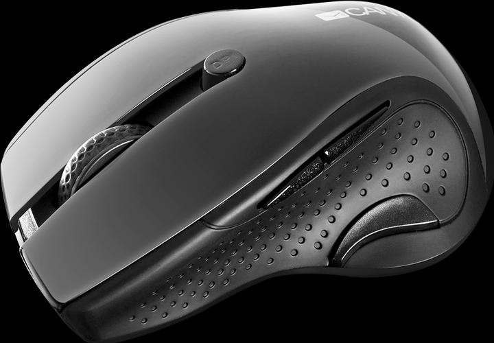 Produktbild Canyon Wireless mouse MW-01, blue LED sensor, 6 buttons, 2.4GHz, Black (Kabellos)
