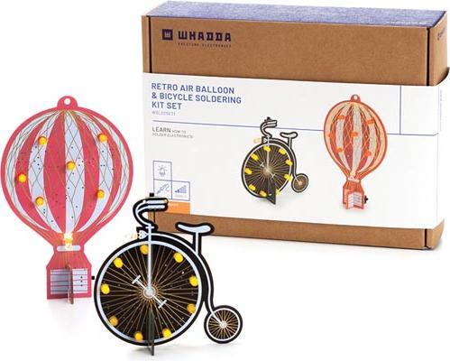Produktbild Whadda Lern-Bausätze zum Löten - Heissluftballon und Fahrrad im Retro-Design