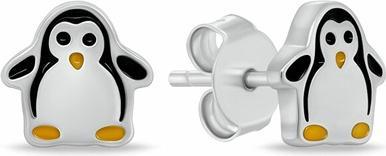 Brilio Silver - Minimalist gold-plated earrings with clear zircons EA926Y - Diameter: 0.4 cm