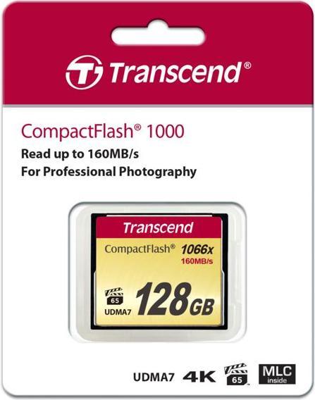 Actual product image Transcend CompactFlash Premium Card (128 GB, CF)
