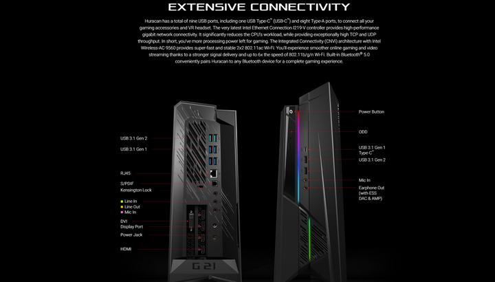 Produktbild ASUS ROG Huracan G21CN-CH015T (Intel Core i7-8700, 32 GB, 512 GB, GeForce GTX 1080)
