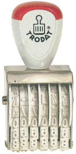 Actual product image Trodat Numerical stamp