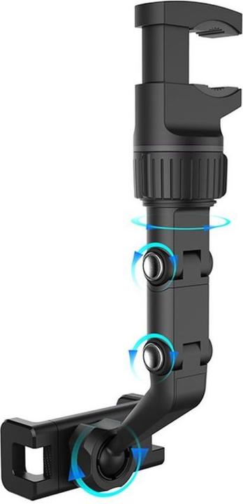 Actual product image Hurtel Adjustable car rearview mirror holder for smartphone black