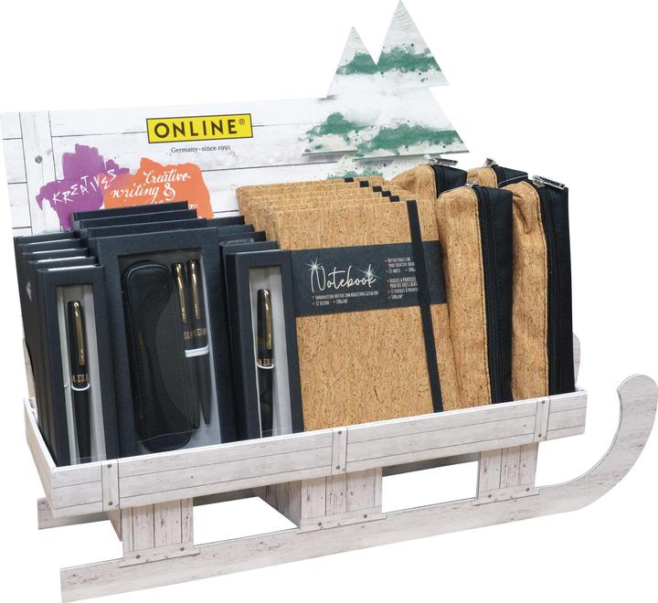 Image du produit Online Présentoir Eleganza + Cork 81706 Couleurs assorties, Christmas Sleigh (Multicolore)