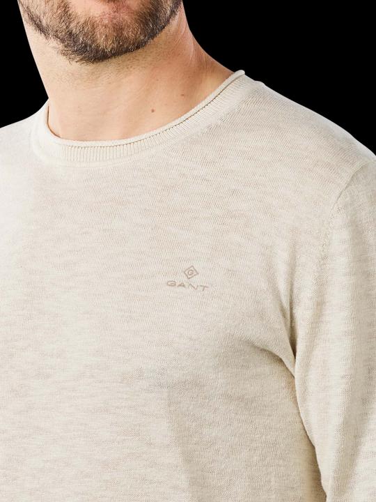 Image du produit GANT Cotton Linen Pullover Crew Neck putty (XL)