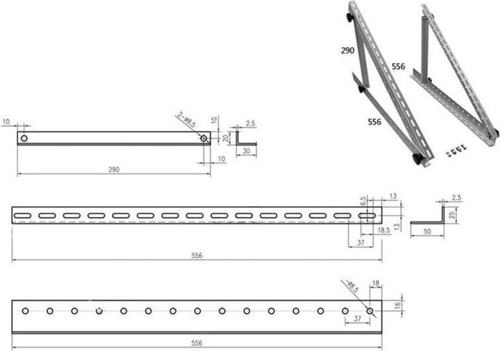 Image du produit Swaytronic Système de montage solaire 22 pouces (Matériel de montage du système solaire)