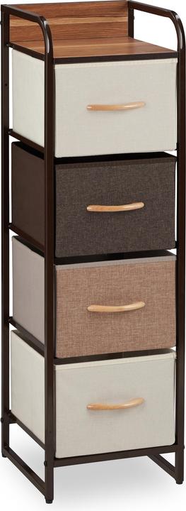 Relaxdays Armoire avec tiroirs différents designs (31 x 31,5 x 99,5 cm)