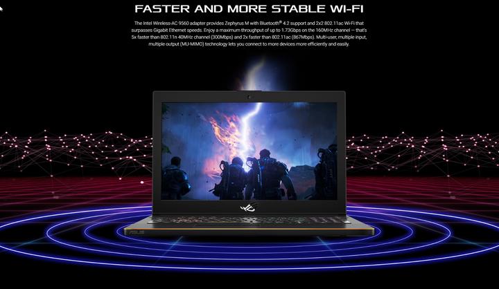 Actual product image ASUS ROG Zephyrus M GM501GS-EI004T (15.60", Intel Core i7-8750H, 16 GB, 512 GB, CH)