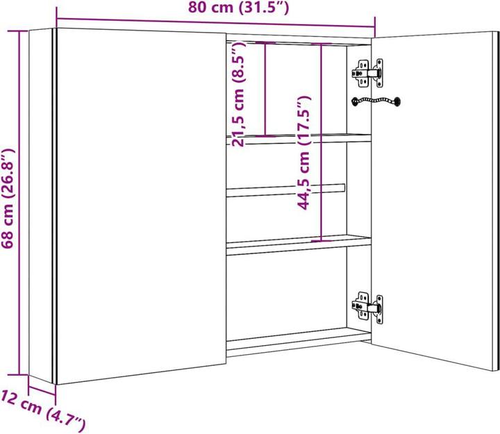 Produktbild VidaXL Badschrank (80 x 12 x 68 cm)