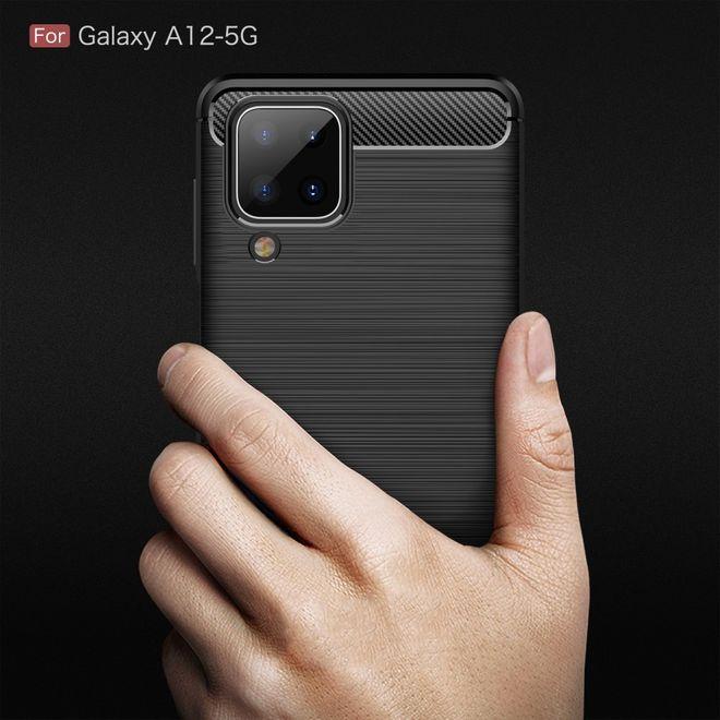 Actual product image MU Style Carbon Fiber TPU Softcase Series (Samsung Galaxy A12)