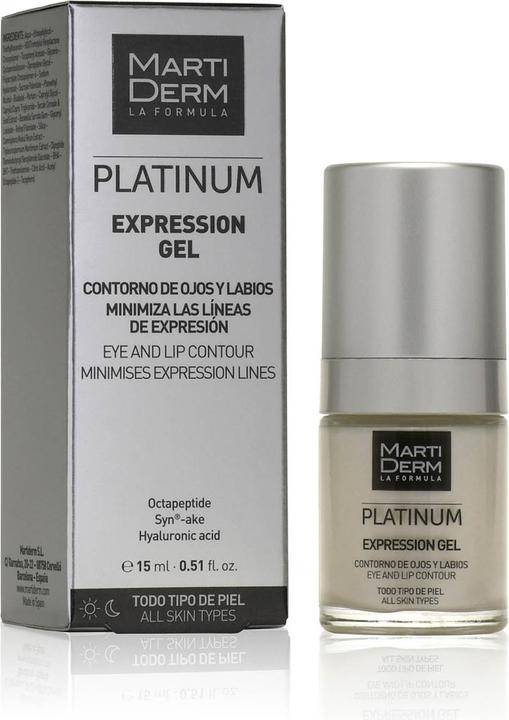 Martiderm PLATINUM EXPRESSION eyes & lips contour gel 15 ml (Gel, 15 ml, Day + Night)