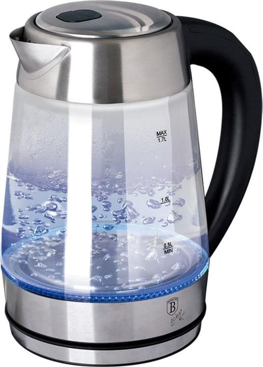 BerlingerHaus Bollitore in vetro 1.7L 360° Base girevole in acciaio cromato (1.70 l)
