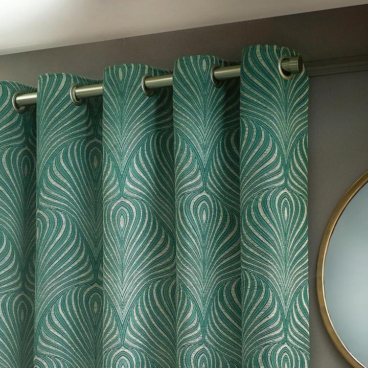 Actual product image Gatsby Jacquard Eyelet Curtains (168 x 137 cm)