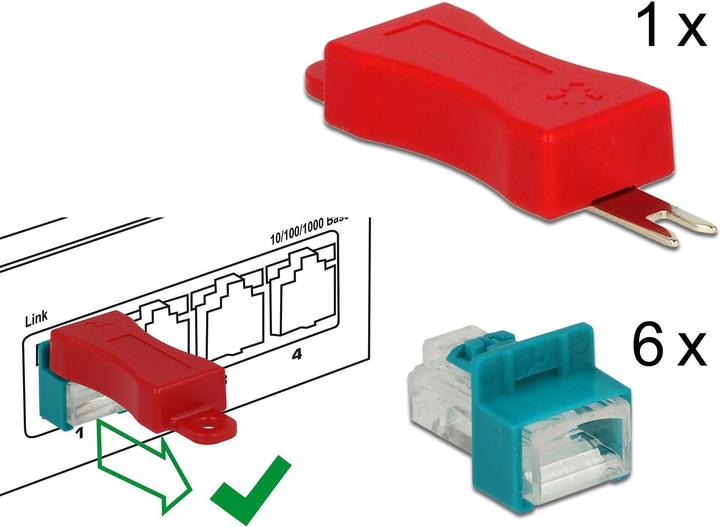 Produktbild Delock RJ45 Verriegelung Clip mit Stecker (Netzwerkkabel Stecker)