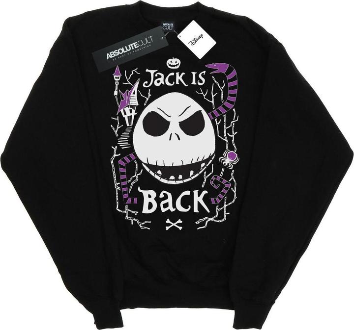 Actual product image Disney Womens/Ladies Nightmare Before Christmas Jack Is Back Sweatshirt (XL)