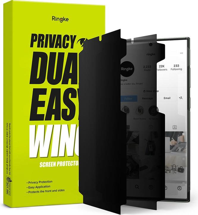 Ringke Folia Ochronna Dual Easy Galaxy S23 Ultra Privacy (1 Pezzo/i, Samsung Galaxy S23 Ultra)