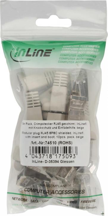 Produktbild InLine Crimpstecker RJ45 geschirmt (S/FTP, CAT5)