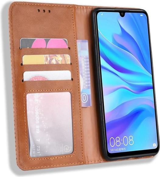 Produktbild MU Style Vintage Style Leder Bookcover Hülle (Honor 20 Lite)