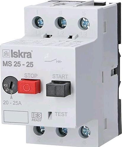 Actual product image Iskra IE3 motor protection switch compliant MS25 25
