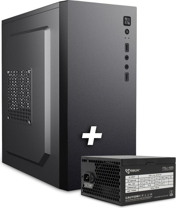 Image du produit Sbox Computer case PCC-12 MicroATX + PSU-400 (mATX, ITX)