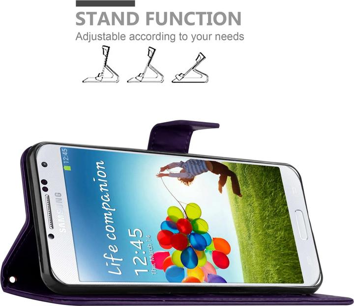 Actual product image Cadorabo Flower Book Case for Samsung Galaxy S4 (Samsung Galaxy S4)