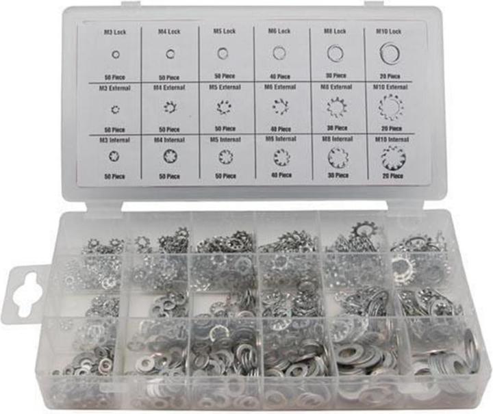 Perel Sicherungsscheiben Sortiment (M4, M10, M8, M3, M5, M6)