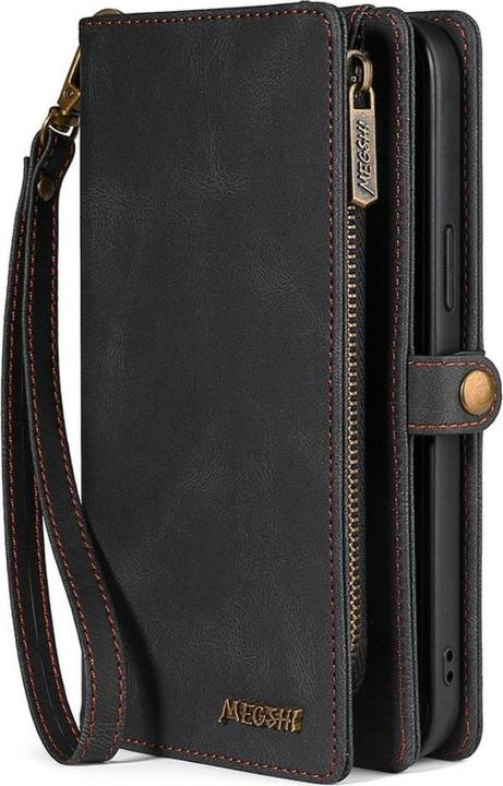 Actual product image Megshi Galaxy S21 FE - wallet case combo black (Samsung Galaxy S21 FE)