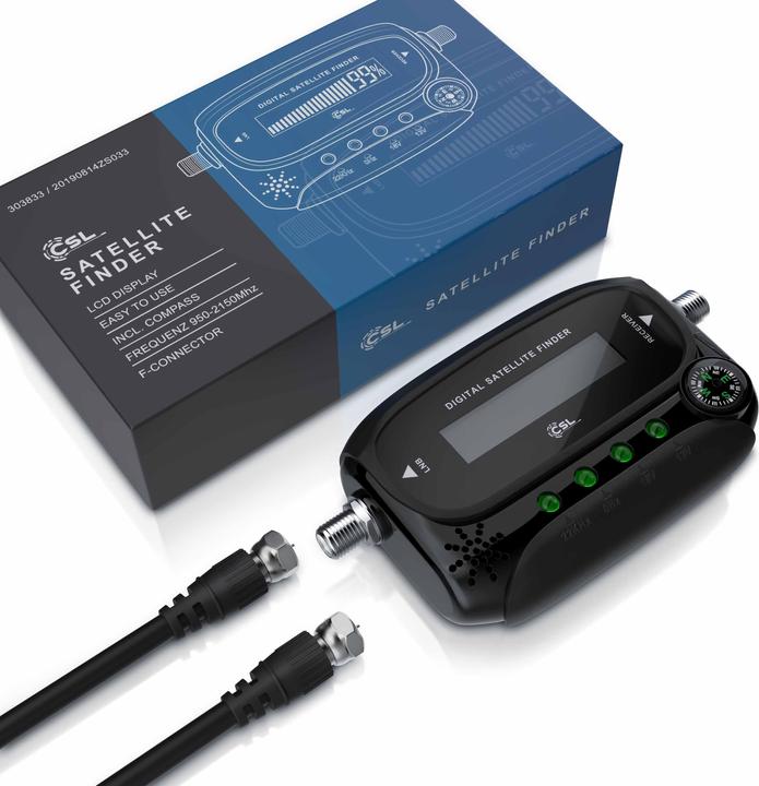 Produktbild CSL Satfinder, digitaler Satellitenfinder mit Pegelskala & Signalton, Satelliten Finder, HD-fähig
