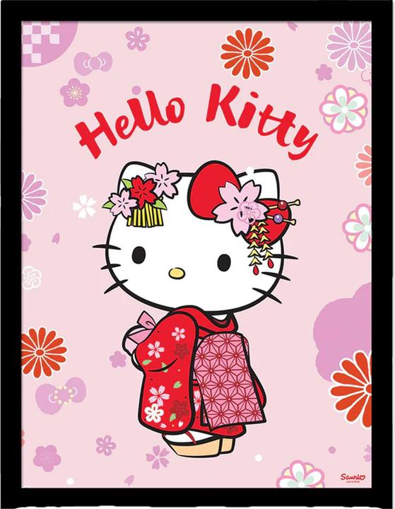 Hello Kitty Gerahmtes Poster Kimono (40 x 30 cm)
