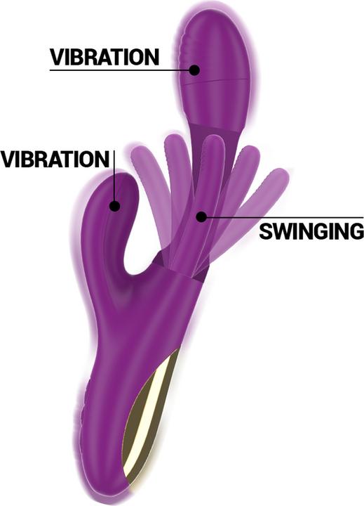 Immagine prodotto Intense Apolo Vibratore Multifunzione Ricaricabile A 7 Vibrazioni Con Lingua Vibrante Viola
