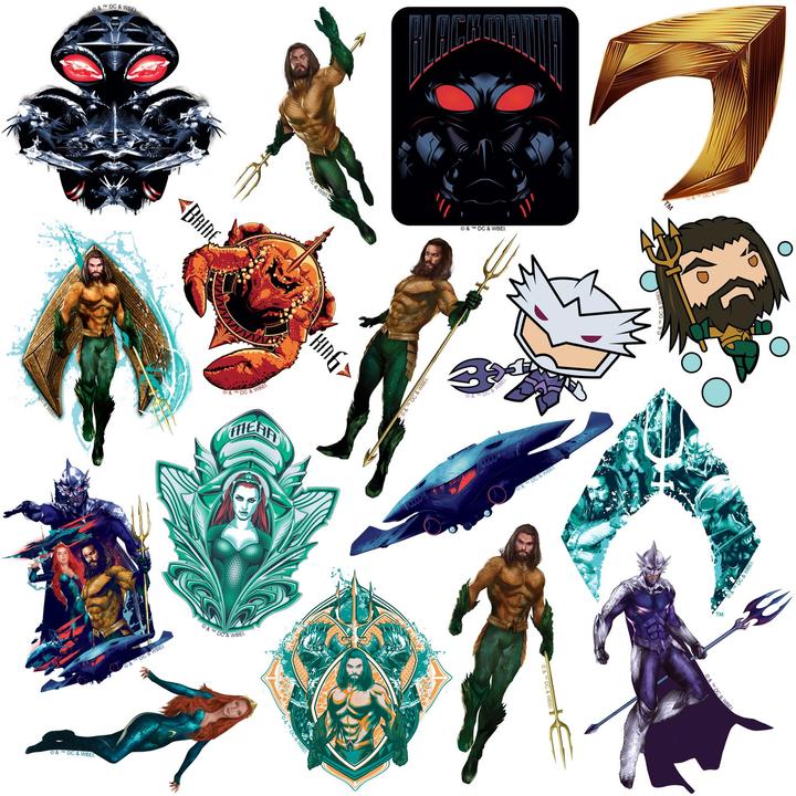 Produktbild Aquaman Aufkleber Deluxe 50erPack Vinyl