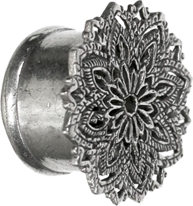 Star Piercing Flesh Tunnel silber Margritli (Messing)
