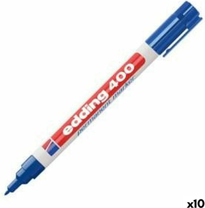 Actual product image Edding 400 permanent marker blue 10 piece(s) (Blue, 1 mm, 10 x)