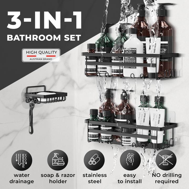 Actual product image Wilford & Sons Bathroom shower shelf