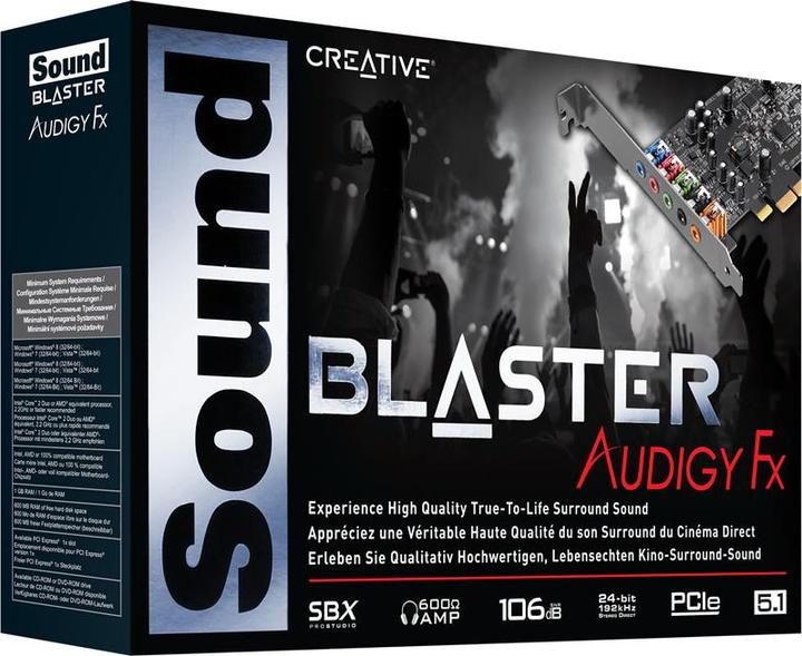 Productafbeelding Creative Sound Blaster Audigy Fx (PCI-E x1)