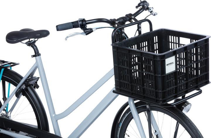 Actual product image Basil Bike box M, 29.5L, recycled plastic, black (29.50 l)