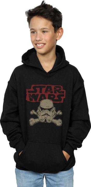 Actual product image Star Wars Boys Stormtrooper Skull Logo Hoodie (152, 158)